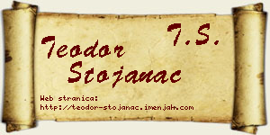 Teodor Stojanac vizit kartica